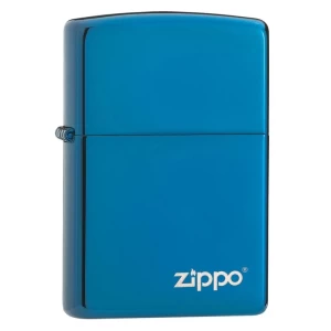 High Polish Blue Zippo Logo