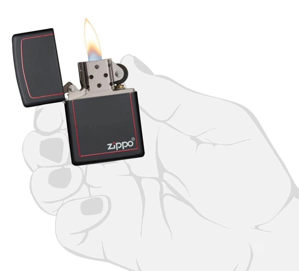 Classic Black and Red Zippo - Image 4