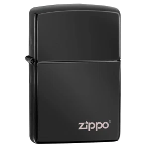 High Polish Black Zippo Logo