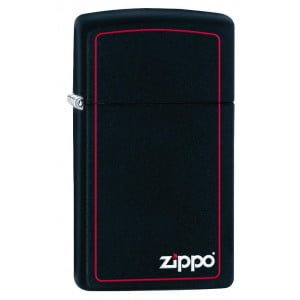 Slim® Black Matte with Red Border