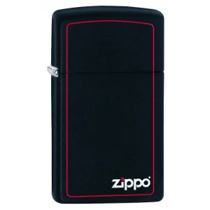 Slim® Black Matte with Red Border