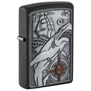 Ship Shark Emblem Design