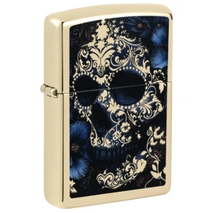 Skull with Flowers Design